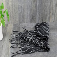 Black Net Pari Felt Scarf